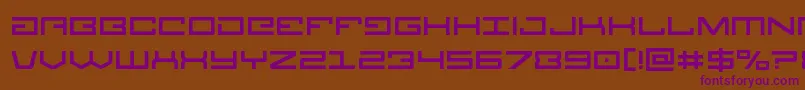 フォントLegion – 紫色のフォント、茶色の背景