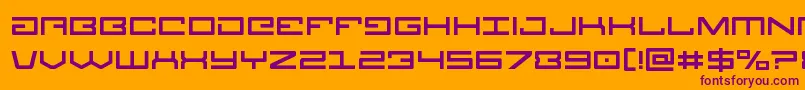 Legion Font – Purple Fonts on Orange Background