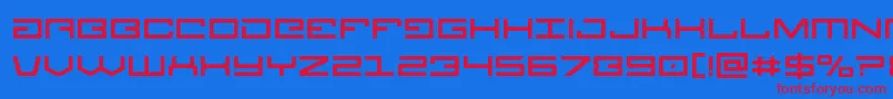 Legion Font – Red Fonts on Blue Background