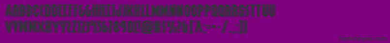 Grendelsmotherxtraexpand-Schriftart – Schwarze Schriften auf violettem Hintergrund