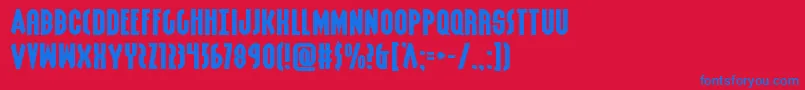 Шрифт Grendelsmotherxtraexpand – синие шрифты на красном фоне