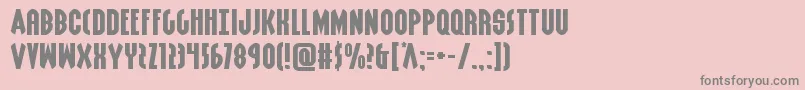 Lisätietoja Grendelsmotherxtraexpand-fontista Grendelsmotherxtraexpand-fontti – harmaat kirjasimet vaaleanpunaisella taustalla
