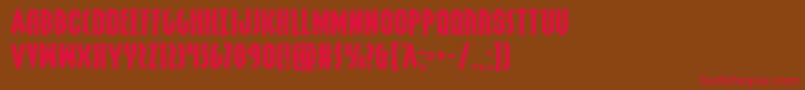 Grendelsmotherxtraexpand Font – Red Fonts on Brown Background