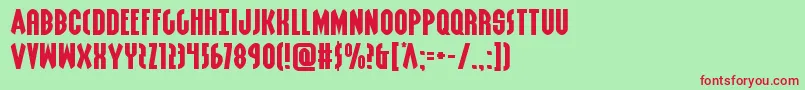 Grendelsmotherxtraexpand Font – Red Fonts on Green Background