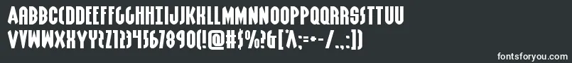 フォントGrendelsmotherxtraexpand – 黒い背景に白い文字