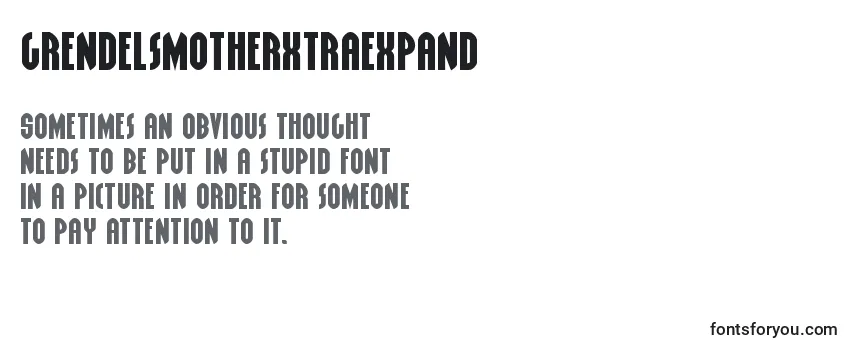 Review of the Grendelsmotherxtraexpand Font