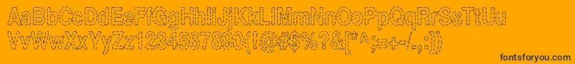 StitchBitch Font – Black Fonts on Orange Background