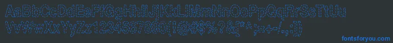 StitchBitch Font – Blue Fonts on Black Background