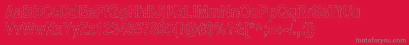 StitchBitch Font – Gray Fonts on Red Background