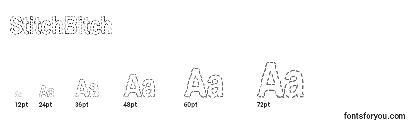 StitchBitch Font Sizes