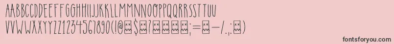 DkInsomniac Font – Black Fonts on Pink Background