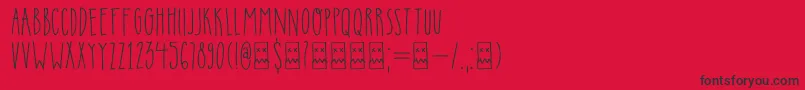 フォントDkInsomniac – 赤い背景に黒い文字
