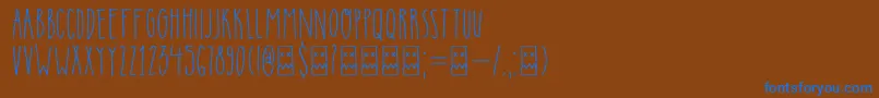 Шрифт DkInsomniac – синие шрифты на коричневом фоне