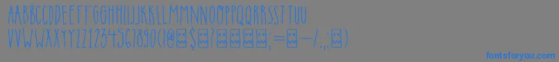DkInsomniac Font – Blue Fonts on Gray Background