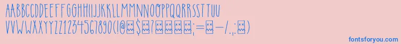 Шрифт DkInsomniac – синие шрифты на розовом фоне