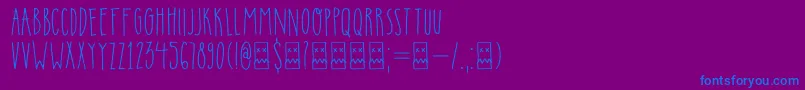 DkInsomniac-fontti – siniset fontit violetilla taustalla