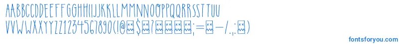 Шрифт DkInsomniac – синие шрифты на белом фоне
