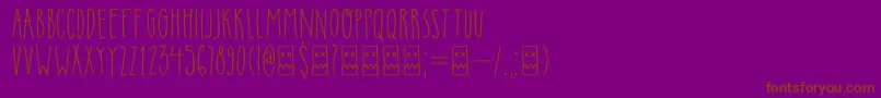 DkInsomniac-Schriftart – Braune Schriften auf violettem Hintergrund