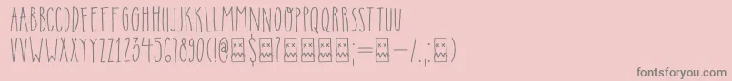 DkInsomniac-Schriftart – Graue Schriften auf rosa Hintergrund