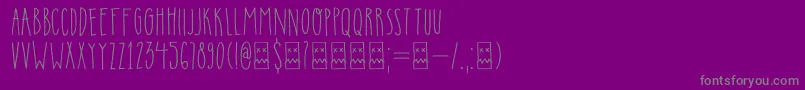 DkInsomniac-Schriftart – Graue Schriften auf violettem Hintergrund
