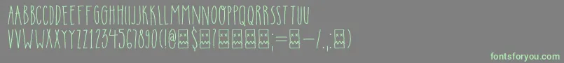 DkInsomniac Font – Green Fonts on Gray Background