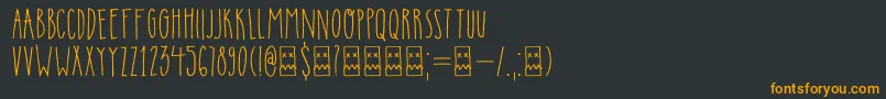 DkInsomniac Font – Orange Fonts on Black Background