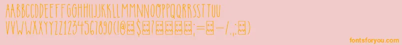 DkInsomniac-Schriftart – Orangefarbene Schriften auf rosa Hintergrund