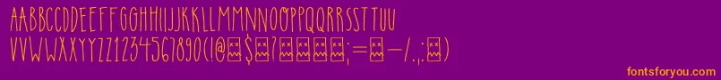 DkInsomniac Font – Orange Fonts on Purple Background