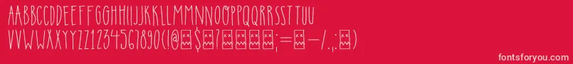Шрифт DkInsomniac – розовые шрифты на красном фоне