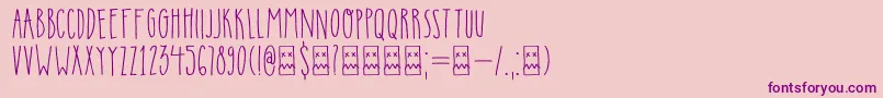 DkInsomniac Font – Purple Fonts on Pink Background