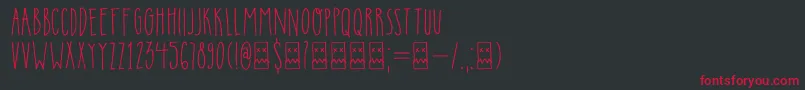 DkInsomniac Font – Red Fonts on Black Background