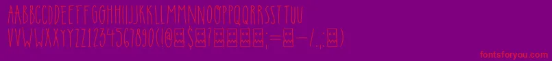 DkInsomniac Font – Red Fonts on Purple Background