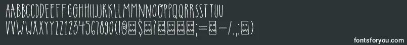 Шрифт DkInsomniac – белые шрифты на чёрном фоне