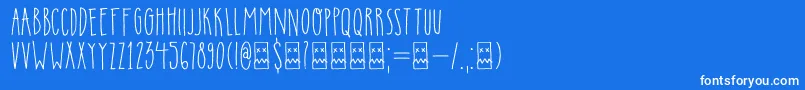 DkInsomniac Font – White Fonts on Blue Background