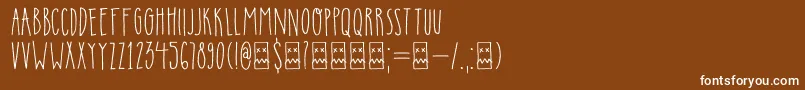 フォントDkInsomniac – 茶色の背景に白い文字