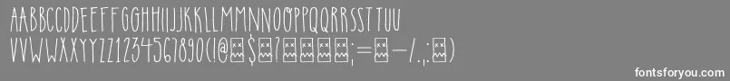DkInsomniac-fontti – valkoiset fontit harmaalla taustalla