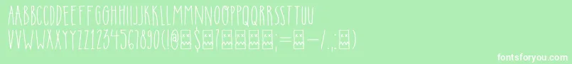 フォントDkInsomniac – 緑の背景に白い文字