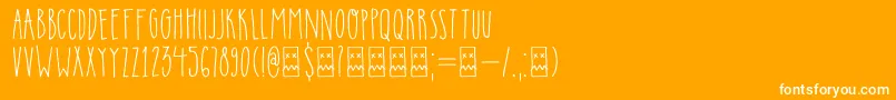 DkInsomniac Font – White Fonts on Orange Background