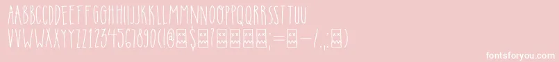 DkInsomniac-Schriftart – Weiße Schriften auf rosa Hintergrund