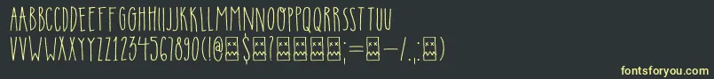 Шрифт DkInsomniac – жёлтые шрифты на чёрном фоне