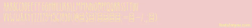 Шрифт DkInsomniac – жёлтые шрифты на розовом фоне
