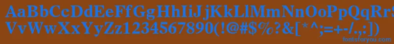 OlympianltstdBold Font – Blue Fonts on Brown Background