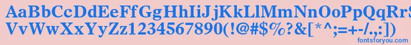 OlympianltstdBold Font – Blue Fonts on Pink Background