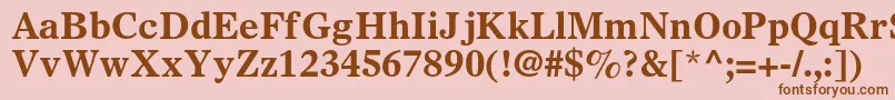 OlympianltstdBold Font – Brown Fonts on Pink Background