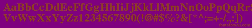 OlympianltstdBold Font – Brown Fonts on Purple Background