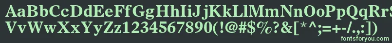 フォントOlympianltstdBold – 黒い背景に緑の文字