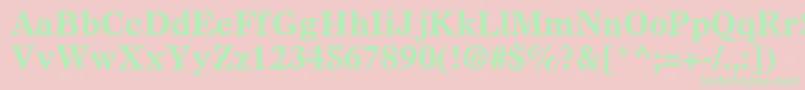 OlympianltstdBold Font – Green Fonts on Pink Background