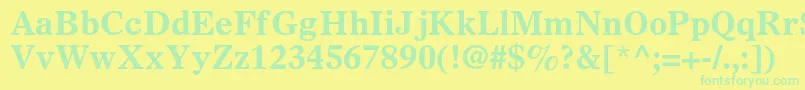 OlympianltstdBold Font – Green Fonts on Yellow Background