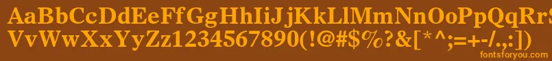 OlympianltstdBold Font – Orange Fonts on Brown Background