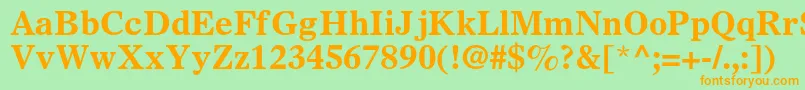 OlympianltstdBold Font – Orange Fonts on Green Background